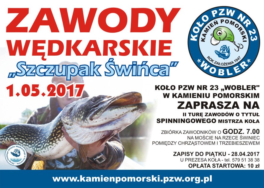 „Szczupak Świńca” – Zawody wędkarskie Koła PZW 23 WOBLER w Kamieniu Pomorskim