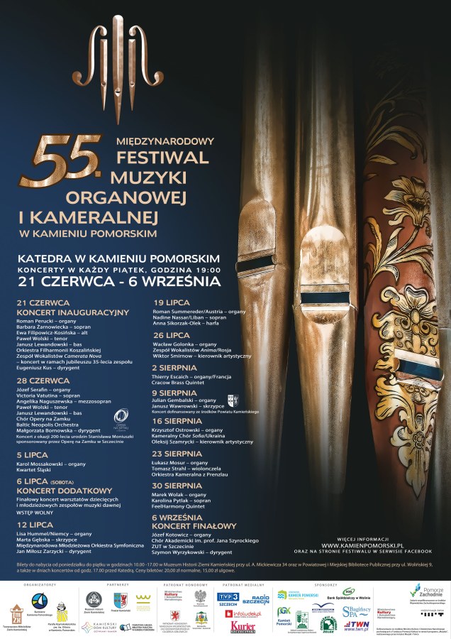 W piątek rozpocznie się 55. Międzynarodowy Festiwal Muzyki Organowej i Kameralnej w Kamieniu Pomorskim